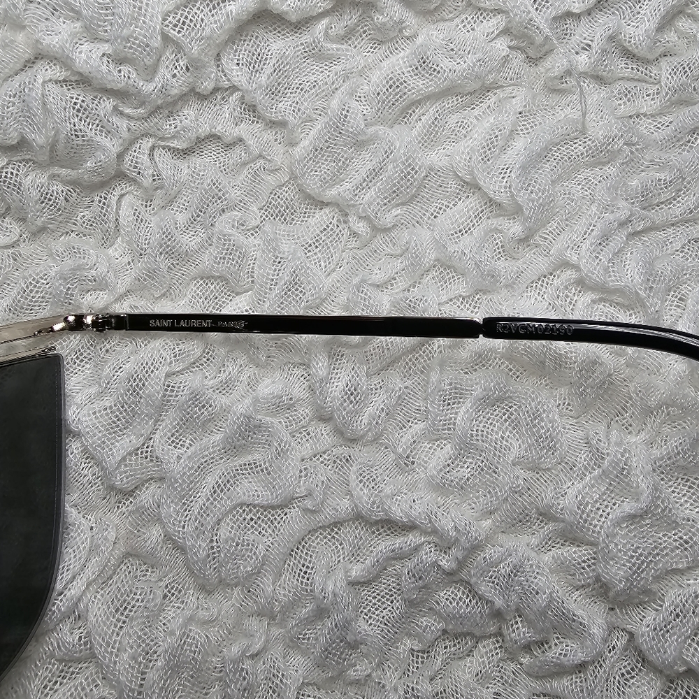 SAINT LAURENT * Women's Silver 60mm Cat Eye Sunglasses, NWT - Picture 10 of 11